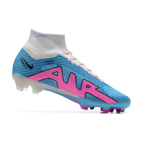 Chuteira Campo Nike Zoom Mercurial Superfly 9 Elite FG Azul e Rosa - VENI Futebol