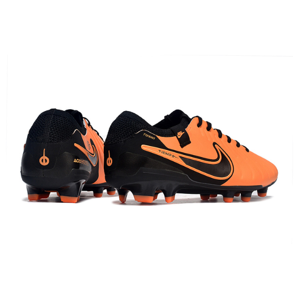 Chuteira Campo Nike Tiempo 10 Legend Elite FG Laranja e Preta - VENI Futebol