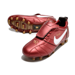 Scarpa da calcio Nike Tiempo R10 Tongue Legend Elite FG rossa e bianca per terreni compatti