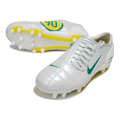 Nike Total 90 III White Yellow and Green Firm Ground FG Football Boot