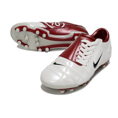 Scarpa da calcio Nike Total 90 III FG bianca e rossa per terreni compatti