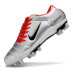 Botas de fútbol Nike Total 90 III FG para terreno firme, color gris y rojo