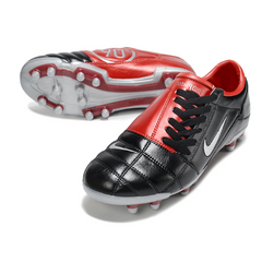 Scarpa da calcio Nike Total 90 III FG nera e rossa per terreni compatti