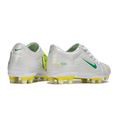 Nike Total 90 III White Green and Yellow Firm Ground FG Football Boot