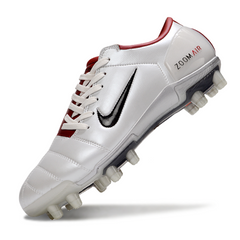 Scarpa da calcio Nike Total 90 III FG bianca e rossa per terreni compatti