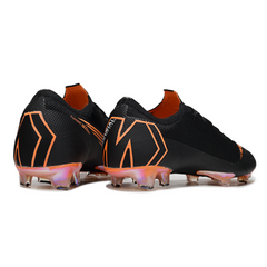 Botas de fútbol Nike Air Zoom Mercurial Vapor 12 Elite FG para terreno firme, color negro y naranja