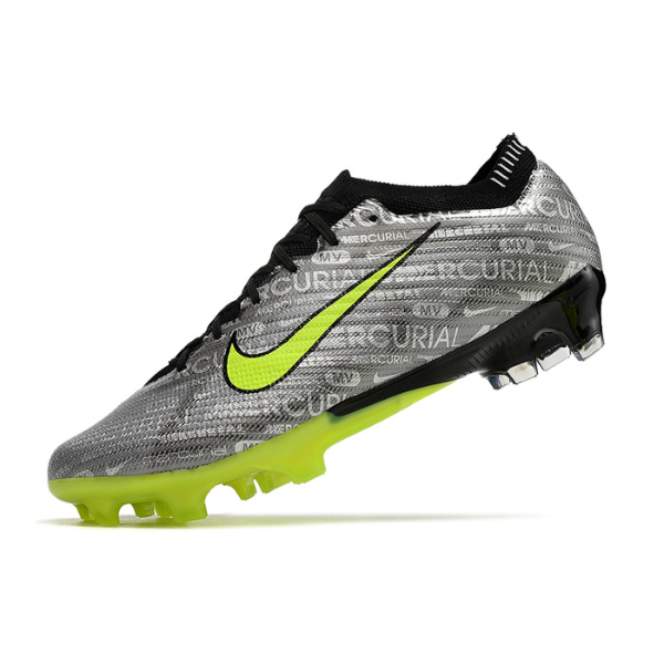 Chuteira Campo Nike Zoom Mercurial Vapor 15 Elite FG Cinza e Verde - VENI Futebol
