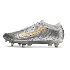 Chuteira Campo Nike Zoom Mercurial Vapor 15 Elite SG Ponta de Aluminio Prata - VENI Futebol
