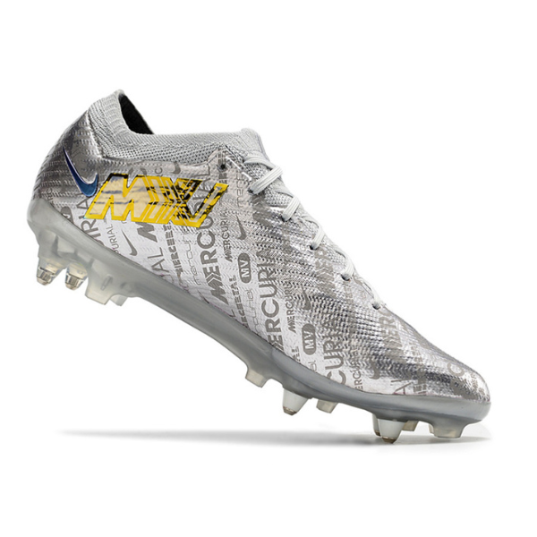 Chuteira Campo Nike Zoom Mercurial Vapor 15 Elite SG Ponta de Aluminio Prata - VENI Futebol