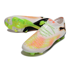 Puma Future 8 Low White Orange and Green Firm Ground FG Football Boot