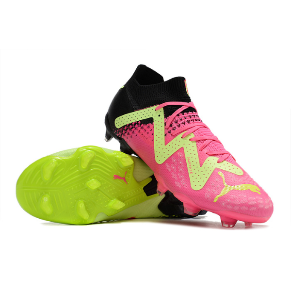 Chuteira Campo Puma Future Ultimate FG Verde e Rosa - VENI Futebol