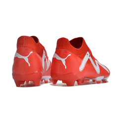 Chuteira Campo Puma Future Ultimate FG Vermelha e Branca - VENI Futebol