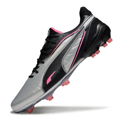 Puma King Ultimate Gray Black and Pink Firm Ground FG Football Boot