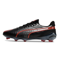 Puma King Ultimate Black and Red Firm Ground FG Football Boot