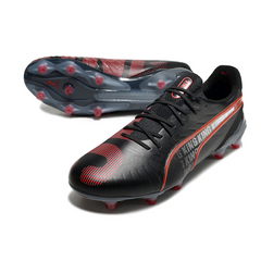 Puma King Ultimate Black and Red Firm Ground FG Football Boot