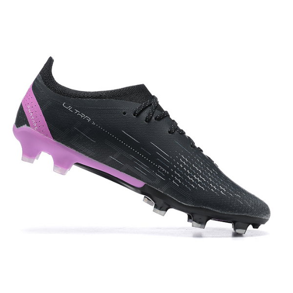 Chuteira Campo Puma Ultra Ultimate FG Preta e Rosa - VENI Futebol