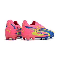 Chuteira Campo Puma Ultra Ultimate FG Rosa e Amarela - VENI Futebol