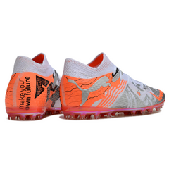Bota de fútbol Puma Future 7 blanca y naranja multiterreno MG