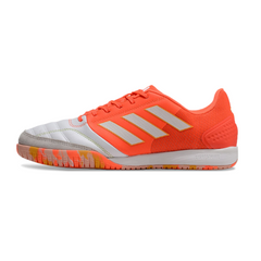 Scarpa da calcio indoor IC Adidas Competition Top bianca e arancione