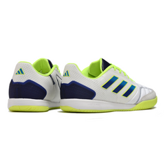 Scarpa da calcio da futsal Adidas Competition Top IC bianca, blu e verde