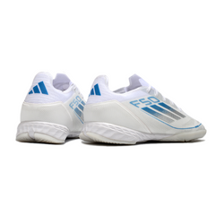 Botas de fútbol sala Adidas F50 Elite IC blancas y azules