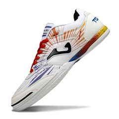 Bota de fútbol sala Joma Top Flex 24 IC blanco azul y naranja