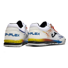 Joma Top Flex Rebound White Red and Blue Indoor IC Football Boot