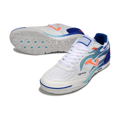 Joma Top Flex Rebound White and Blue Indoor IC Football Boot