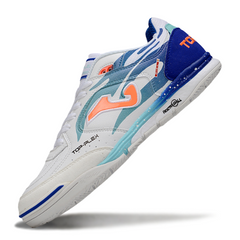 Joma Top Flex Rebound White and Blue Indoor IC Football Boot
