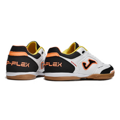 Joma Top Flex 24 IC Scarpa da calcio indoor IC bianca nera e arancione