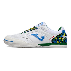 Scarpa da calcio indoor Joma Top Flex Rebound bianca, verde e blu