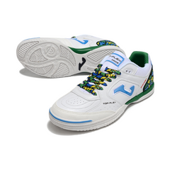 Scarpa da calcio indoor Joma Top Flex Rebound bianca, verde e blu