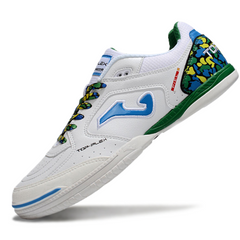 Scarpa da calcio indoor Joma Top Flex Rebound bianca, verde e blu