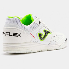 Scarpa da calcio indoor Joma Top Flex Rebound bianca, nera e verde