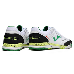 Joma Top Flex Rebound White Black and Green Indoor IC Football Boot