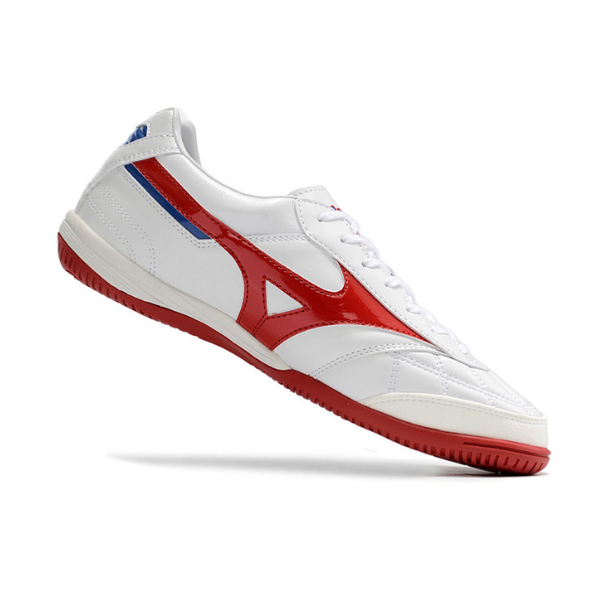 Chuteira Futsal Mizuno Morelia Sala Japan IC Branca, Vermelha e Azul - VENI Futebol