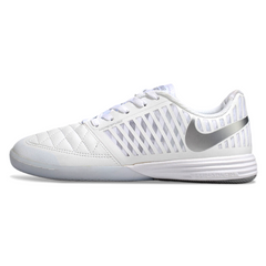 Scarpa da calcio Nike Lunar Gato II Indoor IC bianca e grigia