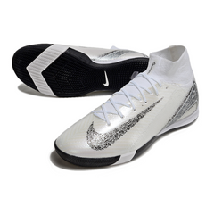 Nike Mercurial Superfly 10 Elite White and Black Indoor IC Football Boot