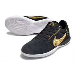 Chuteira Futsal Nike Streetgato IC Preta e Dourada - VENI Futebol