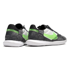 Nike Streetgato Laceless Gray White and Green Indoor IC Football Boot