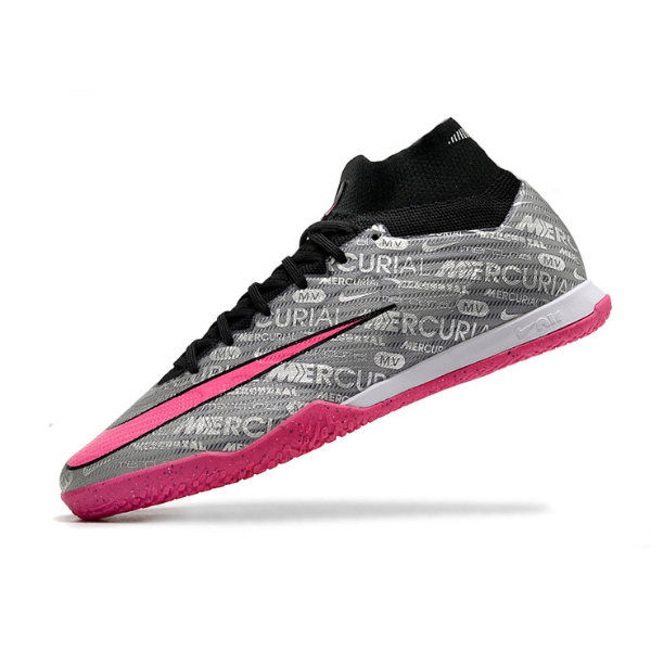 Chuteira Futsal Nike Zoom Mercurial Superfly 9 Elite IC Cinza e Rosa - VENI Futebol