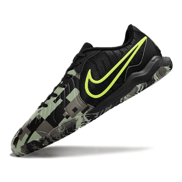 Chuteira Futsal Nike Tiempo 10 Legend Academy IC Preta e Verde Camuflada - VENI Futebol