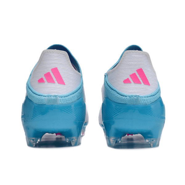 Chuteira Infantil Campo Adidas F50 Elite FG Azul,Branca e Rosa - VENI Futebol
