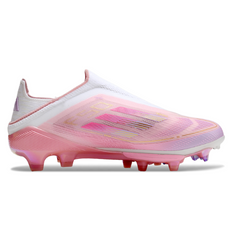 Scarpa da calcio per bambini Adidas F50+ Elite Laceless gialla e nera per terreni compatti FG