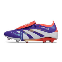Scarpa da calcio per bambini Adidas Predator 25 Elite Tongue blu e rossa per terreni compatti FG