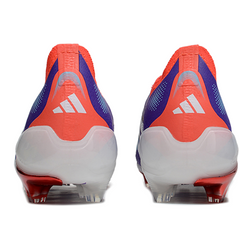 Scarpa da calcio per bambini Adidas Predator 25 Elite Laceless Blu e Rosso per terreni compatti FG