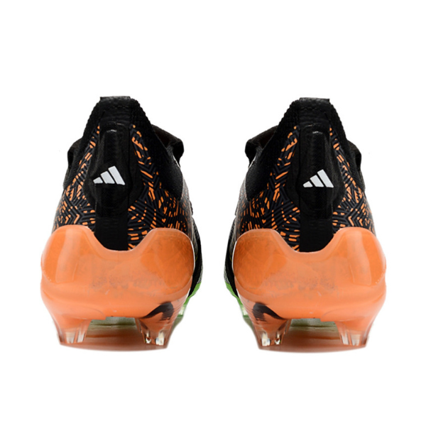 Chuteira Infantil Campo Adidas Predator 30 Elite Com Lingua FG Preta e Laranja - VENI Futebol