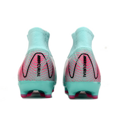 Botas de fútbol Nike Air Zoom Mercurial Superfly 10 Elite para niños, color azul claro y rosa, para césped artificial AG