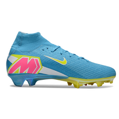 Botas de fútbol Nike Air Zoom Mercurial Superfly 10 Elite azul y verde para terreno firme FG para niños
