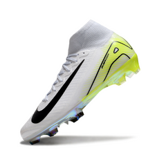 Nike Air Zoom Mercurial Superfly 10 Elite White and Green Firm Ground FG Kids Football Boot